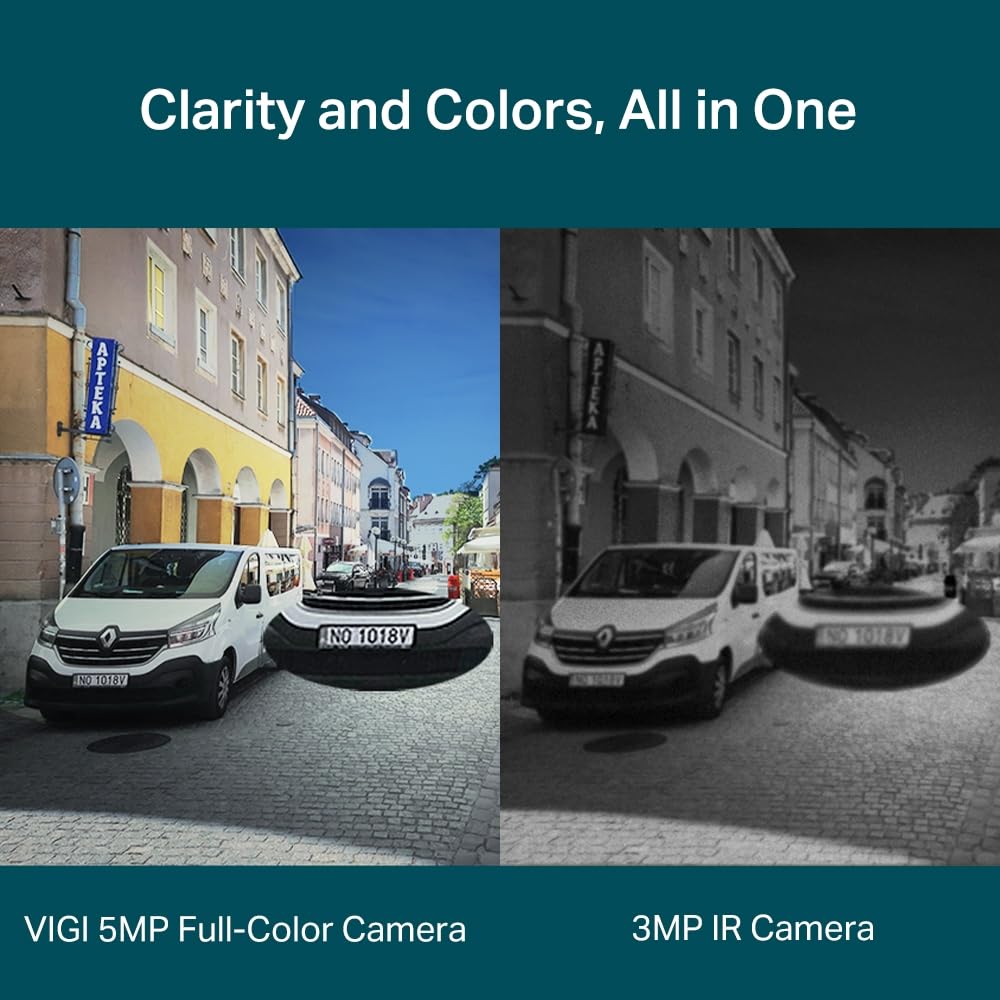 TP-Link VIGI C350 4mm Lens Smart Outdoor Security Bullet Network Camera | 5MP HD Full-Color