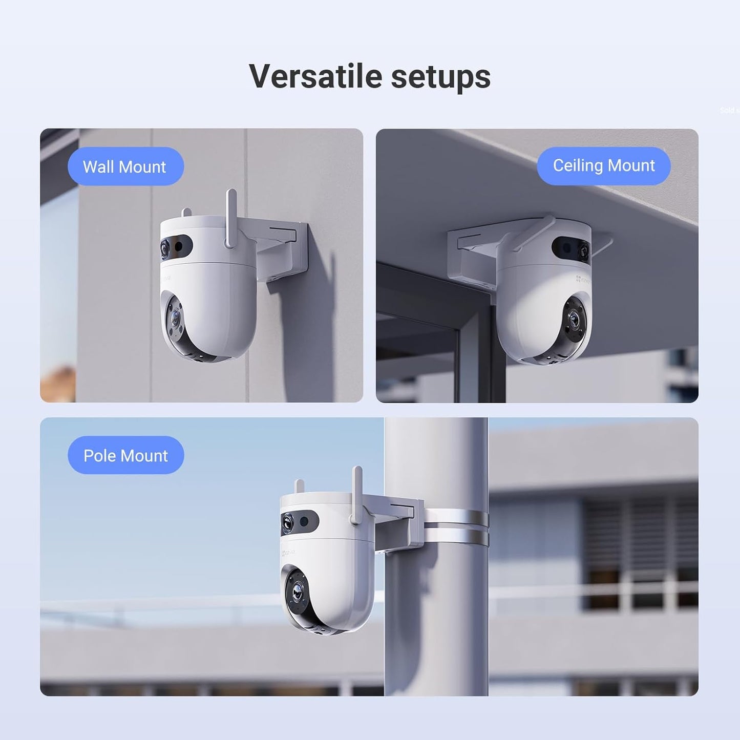 EZVIZ by Hikvision|4k H9C Dual-Lens (5MP+5MP) Pan & Tilt Wi-Fi Camera