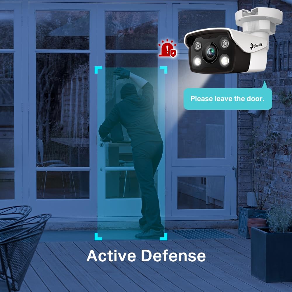 TP-Link VIGI C350 4mm Lens Smart Outdoor Security Bullet Network Camera | 5MP HD Full-Color