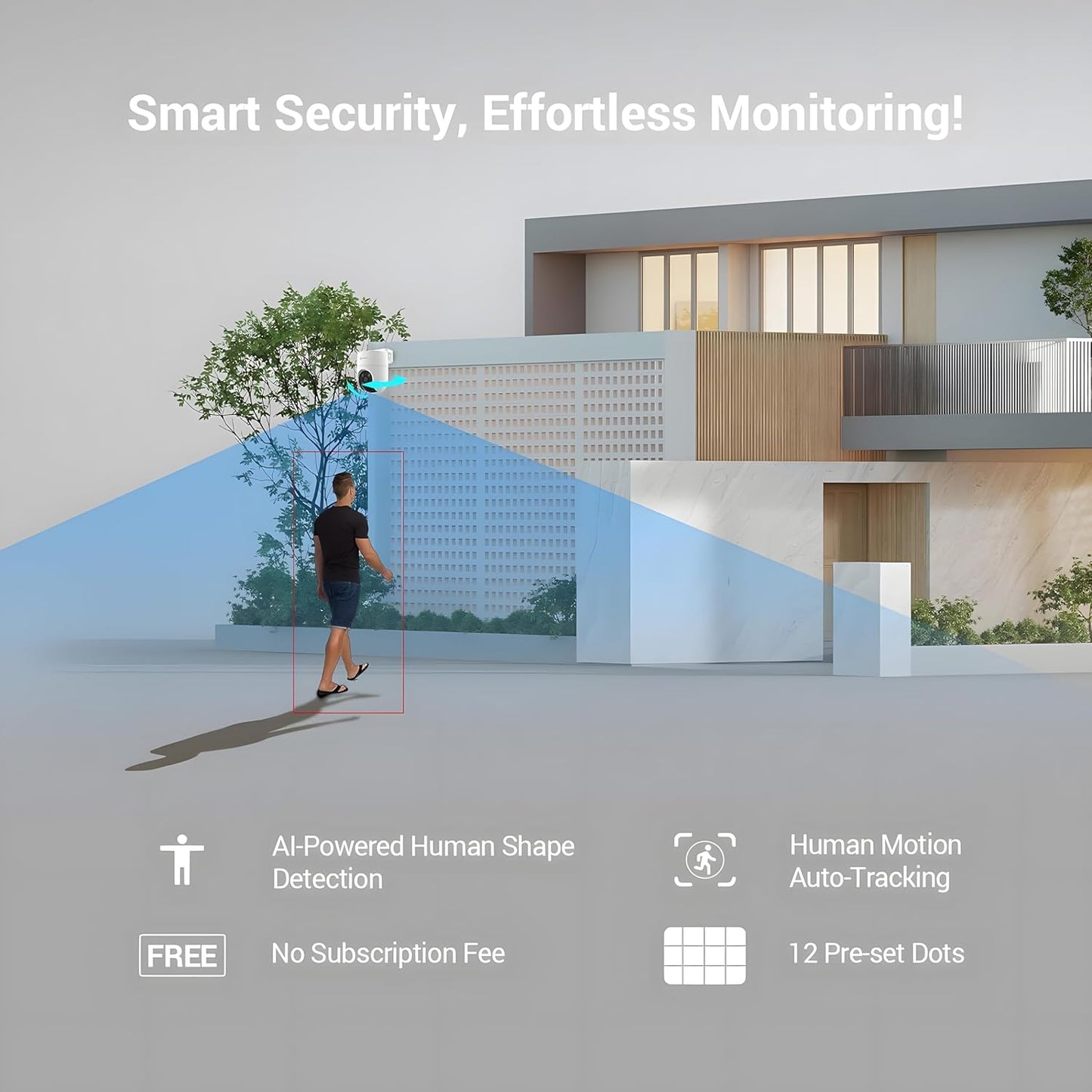 EZVIZ H8C 2304*1296 (3MP) 4G Wireless Camera, 2K Resolution,