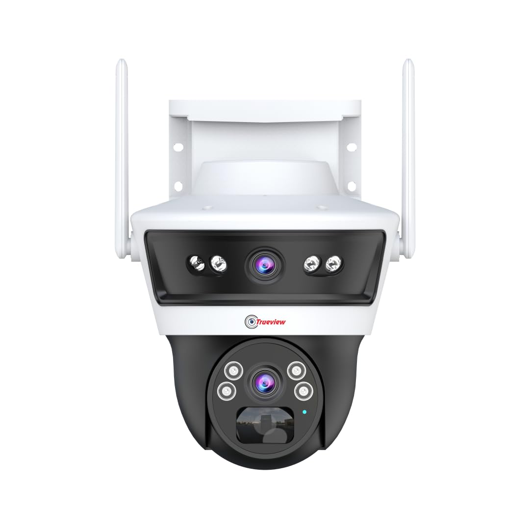 Trueview Smart 4G Linkage 2Mp+2Mp Pan-Tilt Zoom CCTV Camera, Outdoor Indoor Security Camera,
